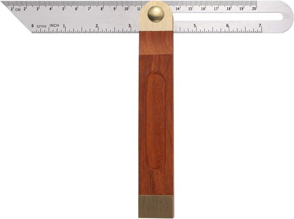 9 Inch Sliding T-Bevel Gauge, DOITOOL Woodworking T Bevel Angle Finder with Hardwood Handle and Metric Marks