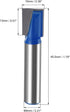 10mm 8mm 2 uxcell Dia Shank Bottom Cleaning Router Bit, Flutes Carbide Tipped Cutter Uncoated for Woodworking Blue