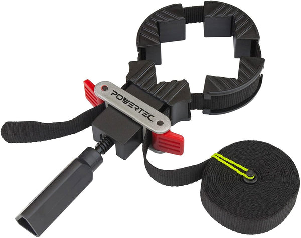 POWERTEC 71017V Quick Release Band Clamp | Clamping Strap Holder for Woodworking Frame