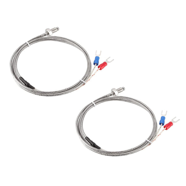 YOKIVE 2 Pcs K-Type Thermocouple Temperature Sensors, M6 Thread Probe with Wire, 0-800C for Industry