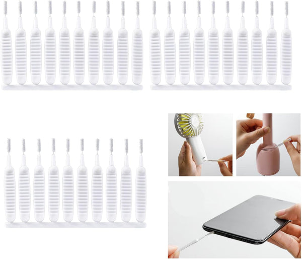 ELANE 30 Pcs Shower Head Cleaning Brush, Tiny Crevice Brush for Anti-Clogging Cleaning