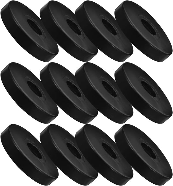 12pcs Heavy-Duty PVC Caster Pads Round Furniture Wheel Cushions Scratch-Proof Protective Covers