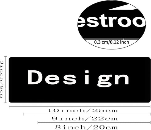 XGGD (3X10 inch) Acrylic Plastic Sign - Copier Sign For House (With Strong Adhesive Tape) Durable For Home