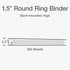 Oxford Ring Binders, 1.5" Round Ring Binders, View Binder, Covers on 3 Sides, XtraLife Hinge, Non-Stick, PVC-Free, Black, 350 Sheet Capacity (1002548) by Oxford