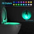 ZEZHOU 2 Pack Toilet Light - 16 Color LED Motion Activated Bathroom Night Light, Unique Gadgets