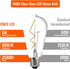 Fishbone Filament LED Edison Bulbs, 60 Watt Equivalent ST64 E26, Dimmable Vintage Light Bulbs, 600 Lumen, 4000K Daylight