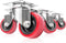 POWERTEC 2 Inch Swivel Caster Wheels, Set of 4, 400 lbs Load, Heavy Duty Plate Casters