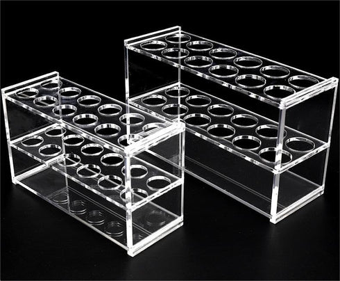 Two Layers Plastic Test Tubes Rack with 12 Sockets for 25ml Centrifuge Tubes