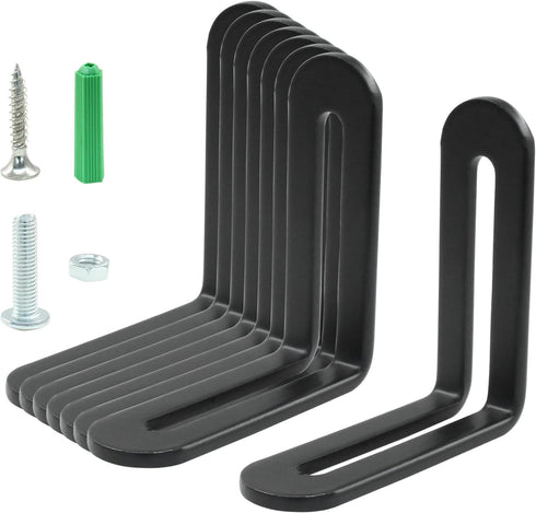 Unlorspy 8Pcs Stainless Steel Adjustable L-Bracket 55 x 55 x 3mm L-Shape Corner