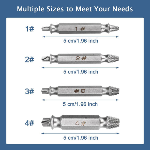 Gifts for Men and Women, Damaged Screw Extractor Set Remover for Stripped Head Screws Nuts & Bolts DIY Hand Tools Gadgets Gifts