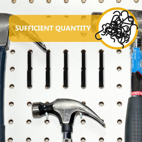 24pcs Gadpiparty Heavy Duty Iron Wire Pegboard J Hooks for Hanging Tools, Compact Dark Peg Wall Hooks for Workshop