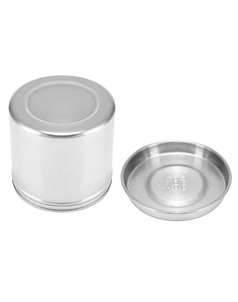 QWORK Stainless Steel Ointment Jar with Lid, 2 Pack Medical Container Jars for Storage of Medical Liquid, Lab Use