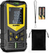 OLUFEY Laser Measure, 165ft Laser Distance Meter with Black LCD Display, 2 Bubble Levels, Pythagorean Mode