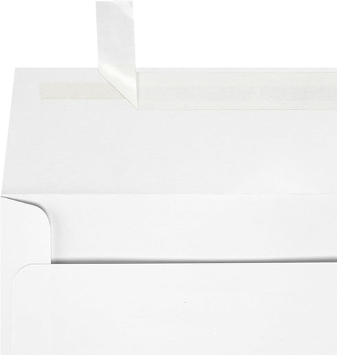 LUXPaper #9 Slimline Invitation Envelopes, Peel & Press, 3 7/8" x 8 7/8", Bright White, 80lb. Text, 50 Qty