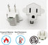 3 Prong to 2 Prong Adapter,YOELVN 3-2 Prong Grounding Outlet Converter, Portable Fireproof 200? Resistant Wall Outlet Plug Adapter,Three Prong Adapter Plug for Household,2 Pack,Ivory White