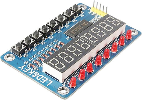 HiLetgo TM1638 8 Bits Digital LED Tube Display Module with 8 LEDs and 8 Button Keys