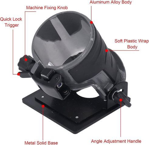 Trimming, ViaGasaFamido Adjustable Angle Fixed Base Woodworking Router Base Made from Aluminum Alloy for Professional