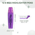 M&G Purple Highlighter, 12 Pack, No Bleed Highlighters, Neon Thick Cute Markers for Books