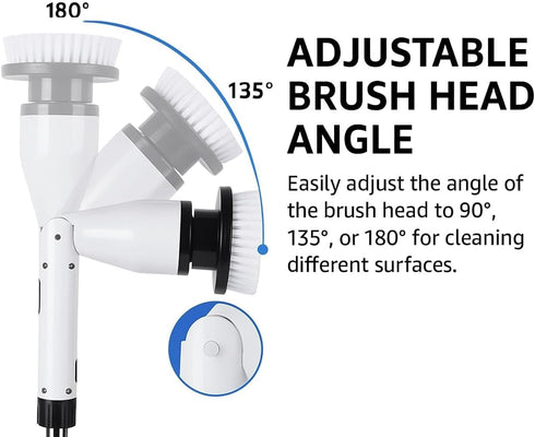 Avonley 7-in-1 25W 7 Electric Spin Scrubber, Powerful Cordless Cleaning Brush with Adjustable Handle & Replaceable