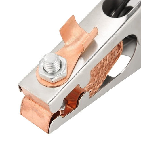 500A Welding Ground Clamp, Electroplated Copper Earth Clip for Manual Welder