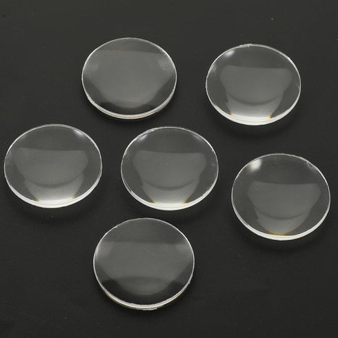 iplusmile 60Pcs 25mm Optical Glass Double Convex Lens Set Ground-Edge Safety &