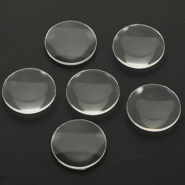 iplusmile 60Pcs 25mm Optical Glass Double Convex Lens Set Ground-Edge Safety &