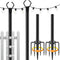 Mutovlin 2 Pack String Light Poles,10 Ft Light Poles for Outside String