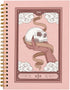 QUICQOD Skeleton Pink Gothic Notebooks, Goth Journal Notebook for Women, Hardcover Spiral Notebook 5.5x8.3