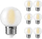 Decoaui E26 G16 LED Globe Light Bulbs, Small Golf Ball Size Round Bulb,