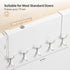 Over The Door Hooks, 10 Coat Hanger Hooks for Bathroom, Fits 1-3/4" Thick Door for Hanging Towels