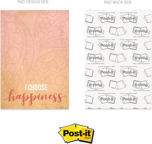 Motivational Affirmation Sticky Note Pad Assortment / Set of 5 Multicolor Note Pads / 4" x 6" / 50 Sheets Per Pad