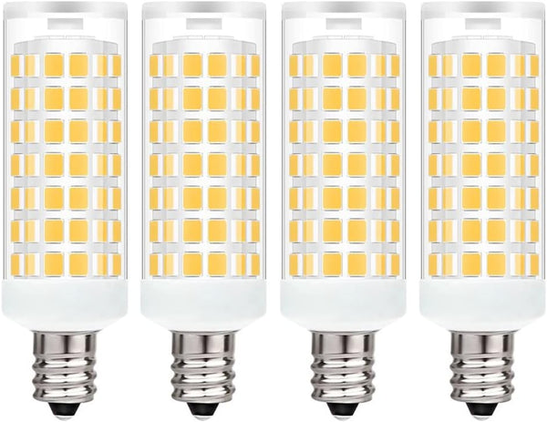 JD E11 LED Bulbs, 4Pack, T4 Mini Candelabra Base, Energy Saving, Non Dimmable for Bathroom Vanity Fixture