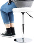 FURWOO Adjustable Height PU Leather Round Stool - Small White Office Chair