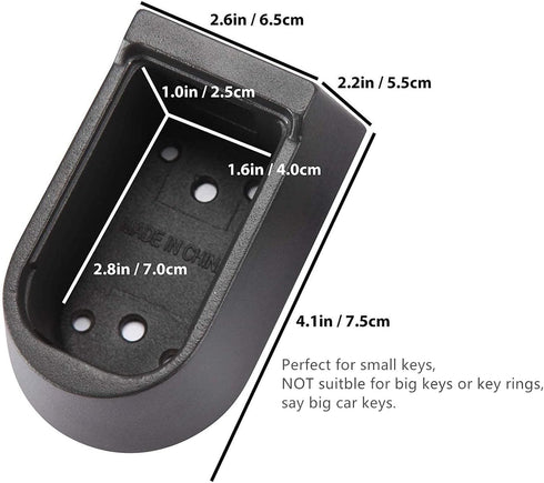 Indoor & Outdoor Key Lock Box Wall Mounted Push Button Combination Safe Storage with Black Rubber Cover