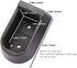 Indoor & Outdoor Key Lock Box Wall Mounted Push Button Combination Safe Storage with Black Rubber Cover