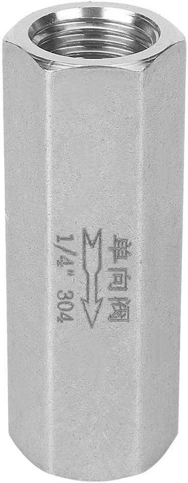 Air Check Valve Stainless Steel Hex BSPP Female Thread One Way Valve for Gas, Oil, Water Pipe Connection