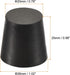 MECCANIXITY Rubber Tapered Plug 20mm to 26mm Solid Test Tubes Bungs Stopper Black for Lab Home 10 Pieces
