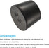 MECCANIXITY Rubber Tapered Plug 27mm to 34mm Black Solid Test Tubes Bungs Stopper, 5 Pieces