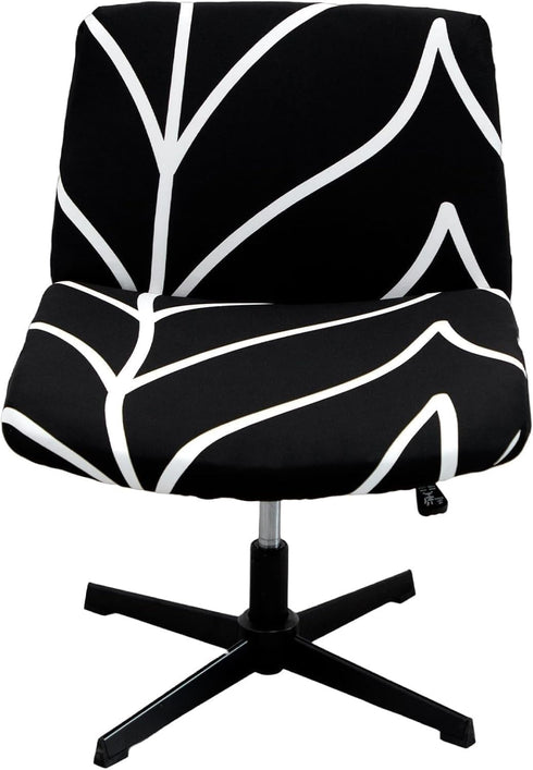 Generic Armless Office Chair Cover,Soft Washable Printed Seat Covers,Stretch Anti-dust Accent Chairs Protector