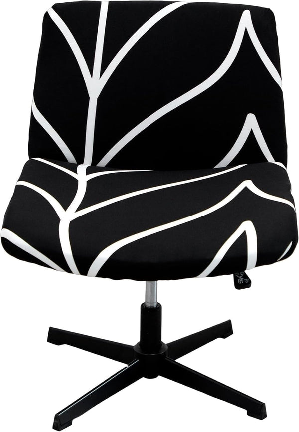 Generic Armless Office Chair Cover,Soft Washable Printed Seat Covers,Stretch Anti-dust Accent Chairs Protector