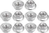 uxcell M4 Serrated Flange Hex Lock Nuts, 304 Stainless Steel, 10 Pcs