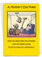 NobleWorks - Happy Mother's Day Card with Funny Cartoon Humor and Envelope, Moms Day Poem 0045