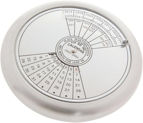Kikkerland 50 Year Calendar Paperweight, Silver (CAL50)