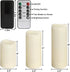 YOROXRG Set 24 4 4" 5" 6" 2.2"),for of Waterproof Outdoor Flameless Candles, LED Candles with Remote and Timer,(H x D