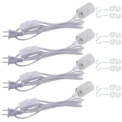 2 Packs 6.5FT/2M Pendant Light Socket Kits lamp Holder with Cord on/Off