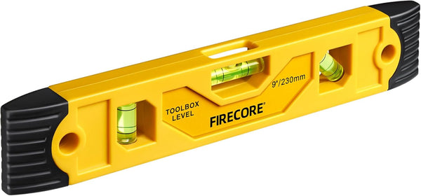 Torpedo Level Magnetic, Firecore 9 Inch Shockproof Small Leveler Tool with 3