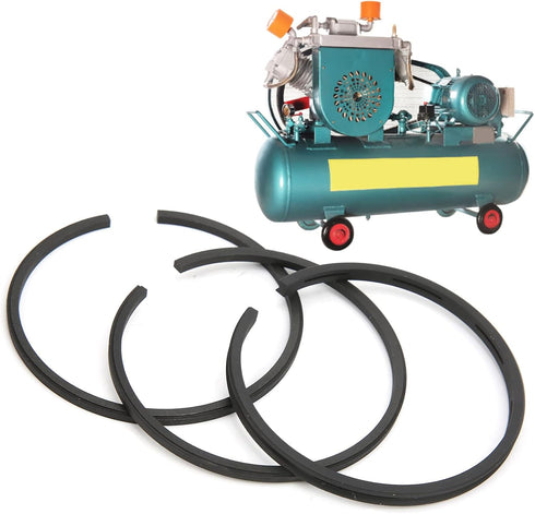 3Pcs Piston Ring, Air Compressor Piston Ring for Pneumatic Drive, Airtight for 55mm Cylinder Diameter