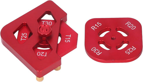 Ylwxzenith Set R15 R30, T15 Aluminium Alloy Router Template for Woodworking, Round Corner Radius Jig Tool Kit, Quick