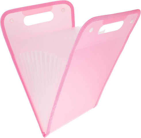 File Holder Bulk Folders, Plastic Multi Pocket Binder Organizer, Accordion File Organizer Tote for A4