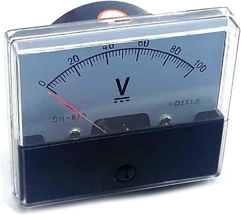 Analog Panel Volt Voltage Meter Voltmeter Gauge DH-670 0-100V DC by CGjiogujio